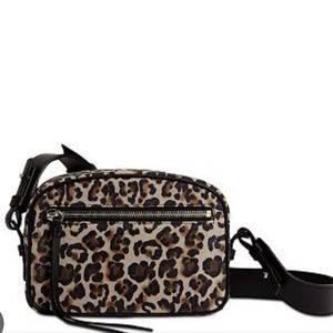 All Saints Leopard Print Crossbody Bag